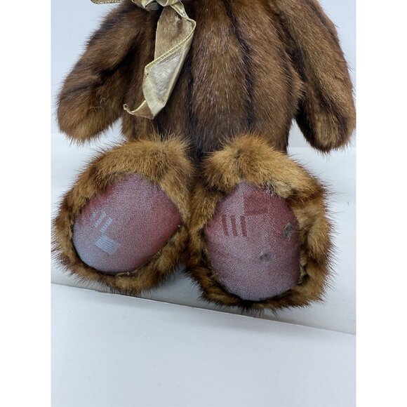 Vintage Handmade Genuine Fur 21” Teddy Bear Jointed Artist Made Brown Jointed - Picture 4 of 10